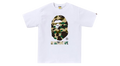 BAPE Camo Big Ape Head Tee White Green Camo